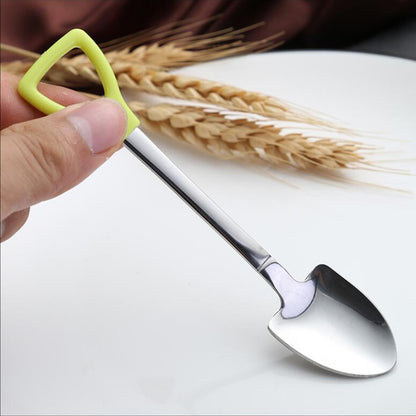 Stainless Steel Shovel Shaped Spoon white big by HitMyNeed