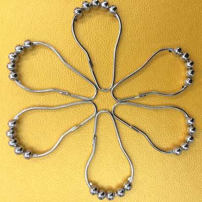 Stainless Steel Shower Curtain Hooks (12 Pack) by HitMyNeed