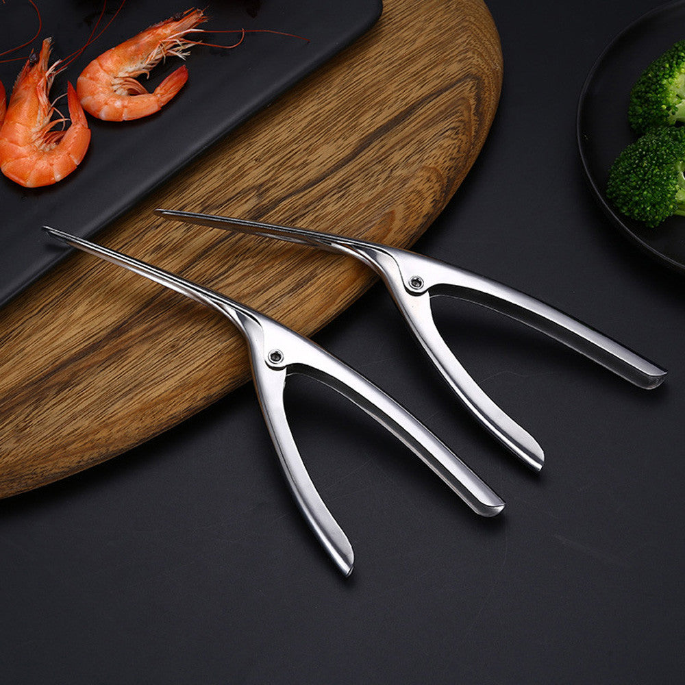 Stainless Steel Shrimp Deveiner and Peeler Tool by HitMyNeed