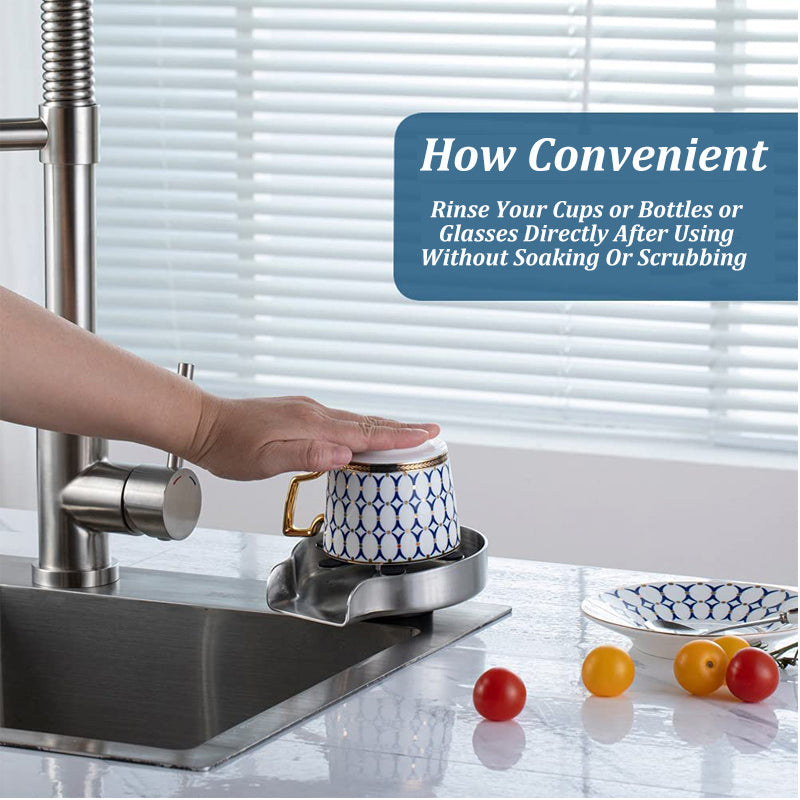Stainless Steel Sink Glass Rinser Cup Washer by HitMyNeed