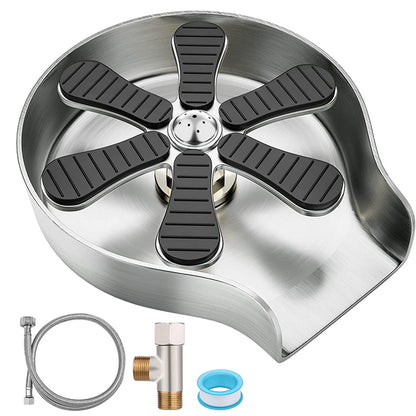 Stainless Steel Sink Glass Rinser Cup Washer eu-connector by HitMyNeed