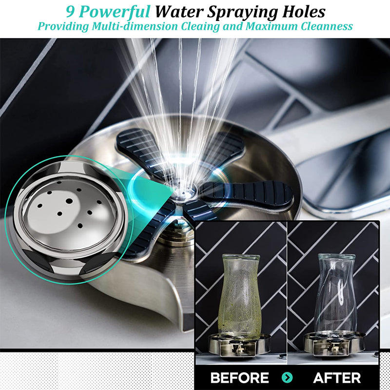 Stainless Steel Sink Glass Rinser Cup Washer regular-connector by HitMyNeed