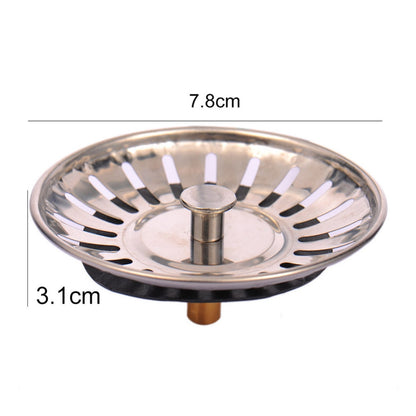 Stainless Steel Sink Stopper and Strainer 7.8 cm by HitMyNeed