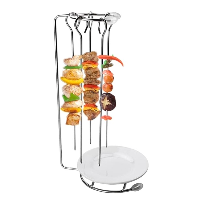 Stainless Steel Skewer Stand with Drip Plate by HitMyNeed
