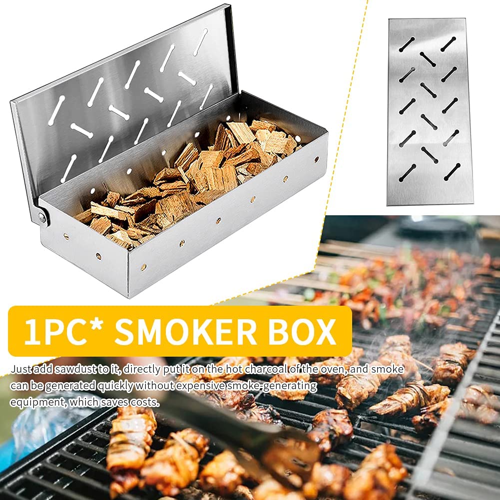Stainless Steel Smoker Box for Gas & Charcoal Grills by HitMyNeed