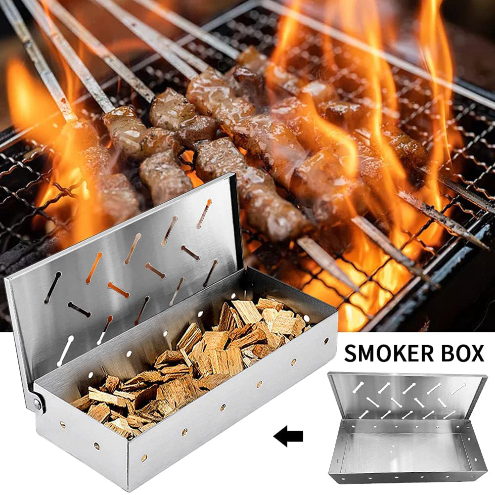 Stainless Steel Smoker Box for Gas & Charcoal Grills by HitMyNeed