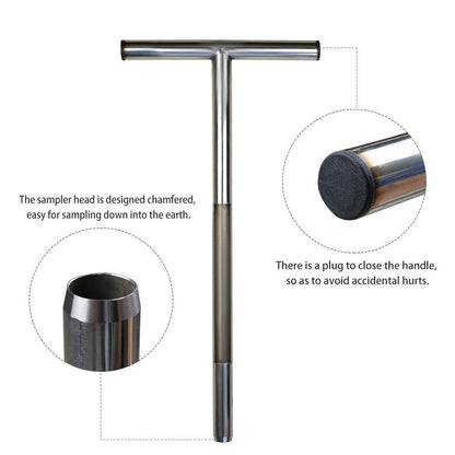 Stainless Steel Soil Sampler Probe with Handle by HitMyNeed