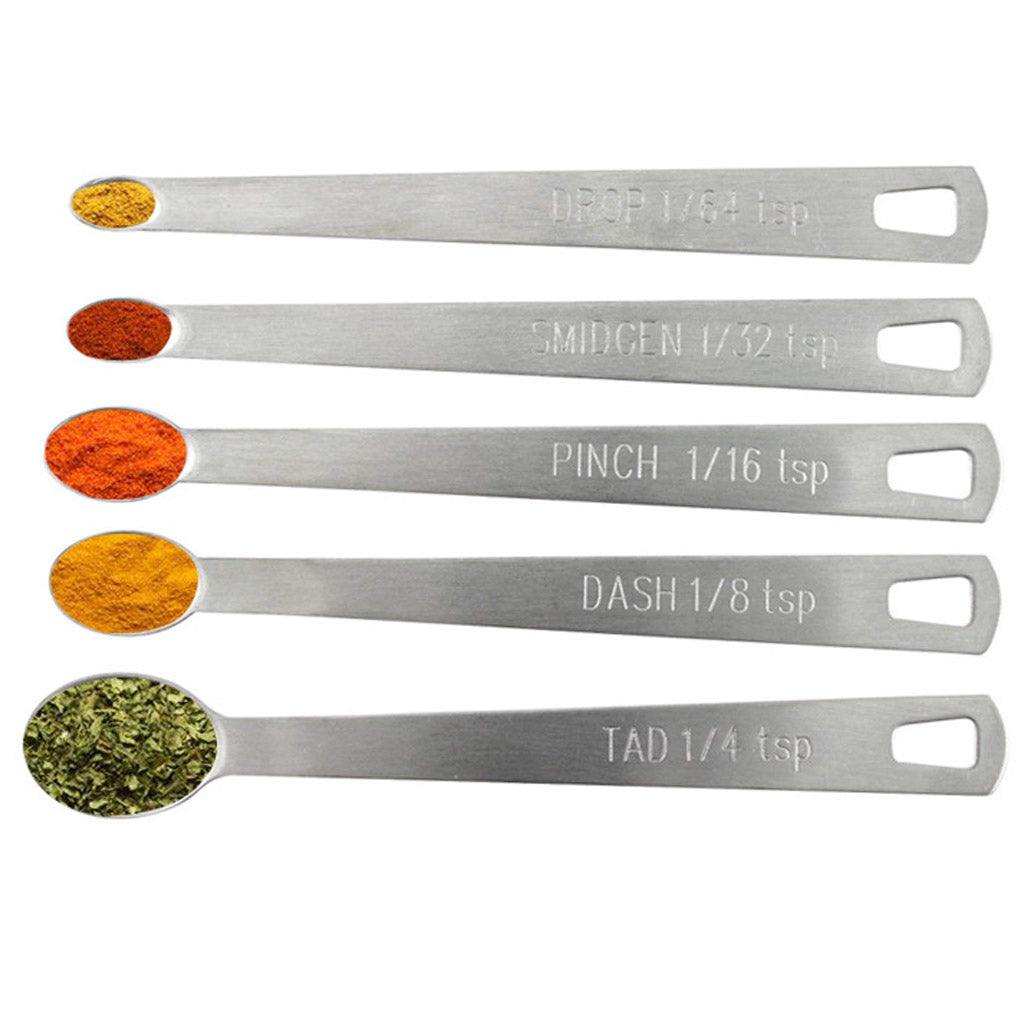 Stainless Steel Spice Measuring Spoons Set, 5 pcs by HitMyNeed