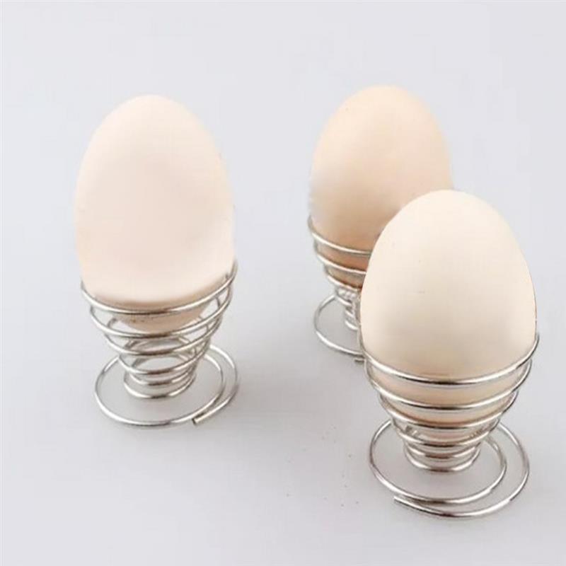 Stainless Steel Spiral Egg Cups (Set of 2) by HitMyNeed