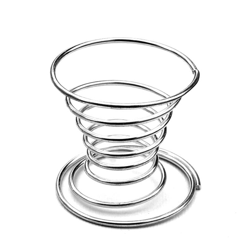 Stainless Steel Spiral Egg Cups (Set of 2) by HitMyNeed