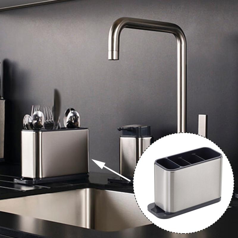 Stainless Steel Spoon and Fork Stand Organizer by HitMyNeed
