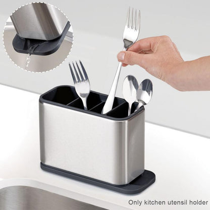 Stainless Steel Spoon and Fork Stand Organizer by HitMyNeed