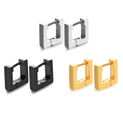 Stainless Steel Square Hoop Earrings 10mm by HitMyNeed