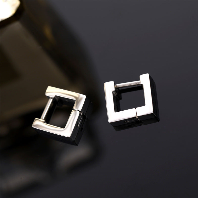 Stainless Steel Square Hoop Earrings 10mm by HitMyNeed