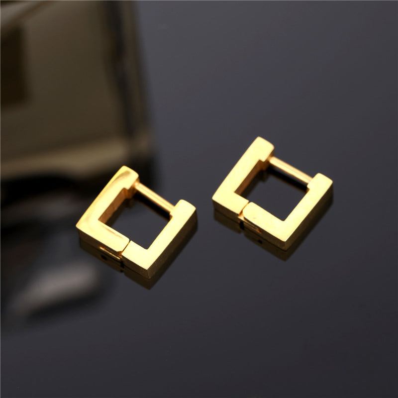 Stainless Steel Square Hoop Earrings 10mm by HitMyNeed