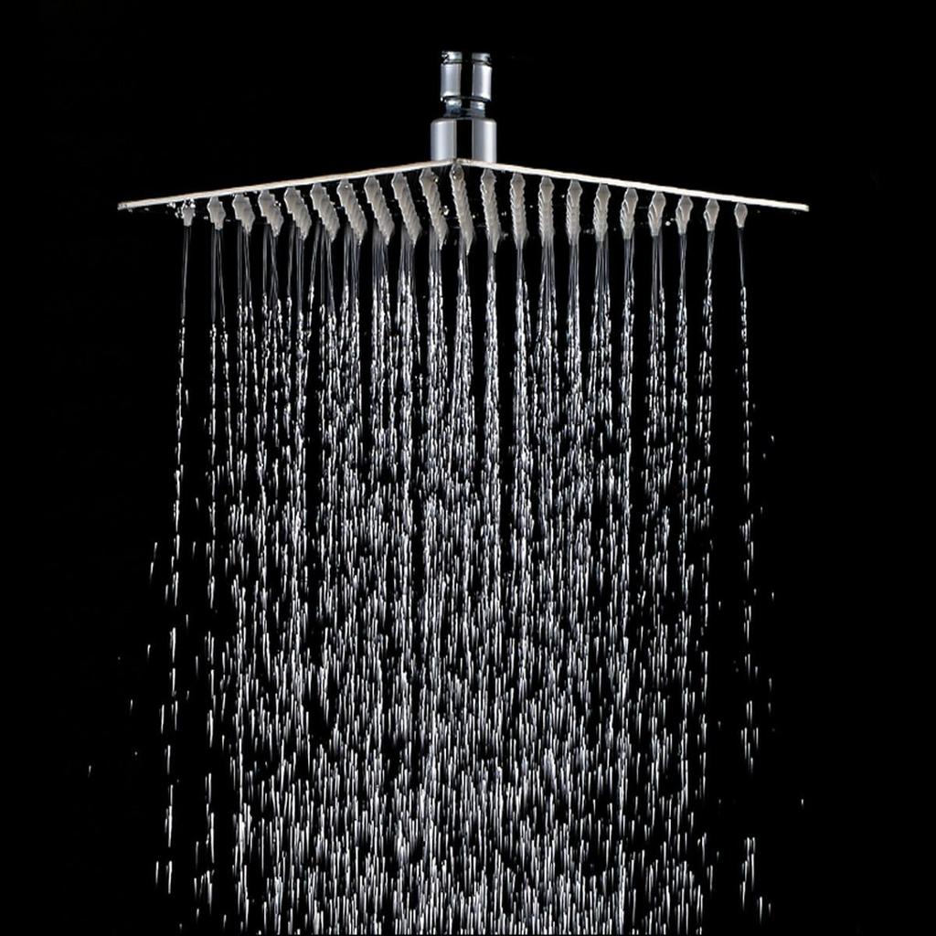 Stainless Steel Square Rain Shower Head 20 x 20 cm by HitMyNeed