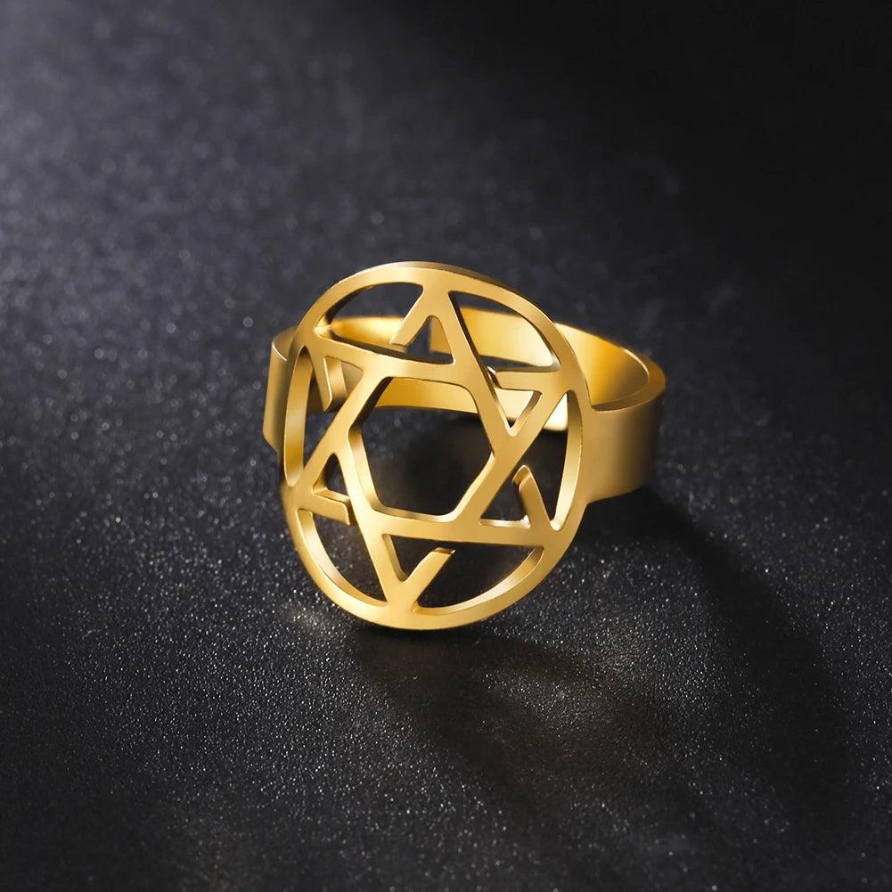 Stainless Steel Star of David Magen David Ring by HitMyNeed
