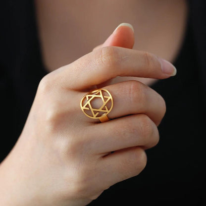 Stainless Steel Star of David Magen David Ring by HitMyNeed