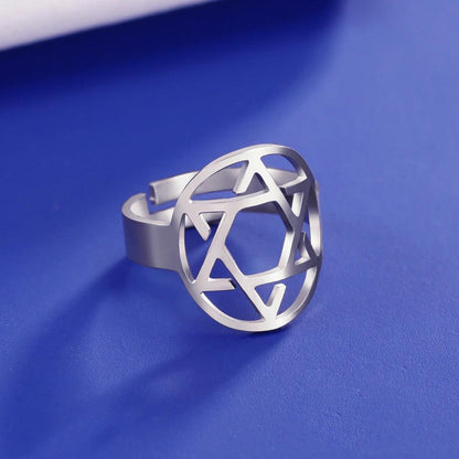 Stainless Steel Star of David Magen David Ring by HitMyNeed
