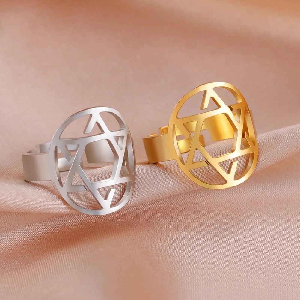 Stainless Steel Star of David Magen David Ring by HitMyNeed
