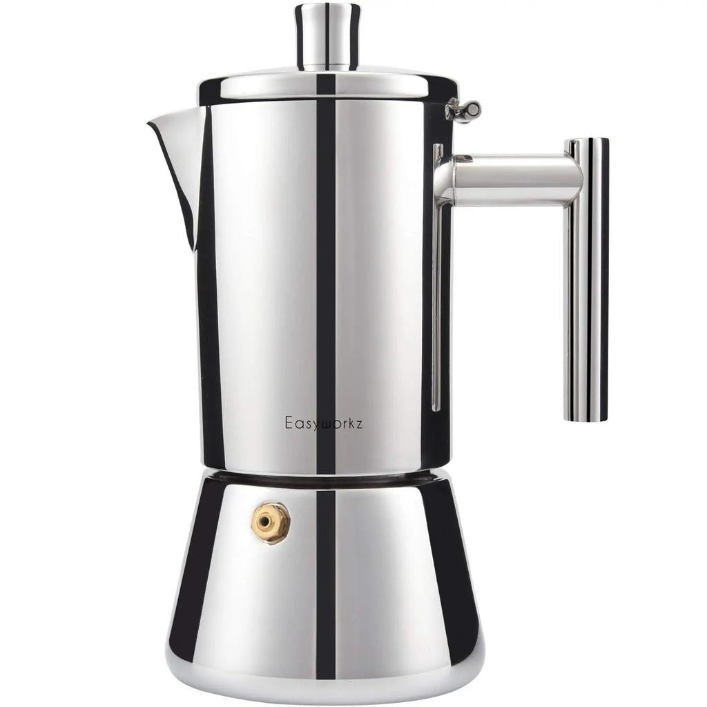 Stainless Steel Stovetop Espresso Maker Induction Moka Pot 200ml-771 by HitMyNeed