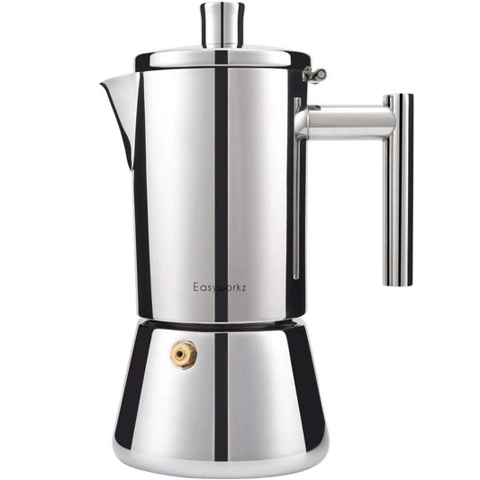 Stainless Steel Stovetop Espresso Maker Induction Moka Pot 200ml-771 by HitMyNeed
