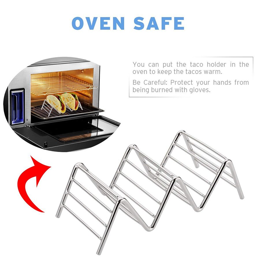 Stainless Steel Taco Holder Stand for 2-3 Tacos by HitMyNeed