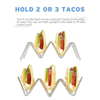 Stainless Steel Taco Holder Stand for 2-3 Tacos by HitMyNeed