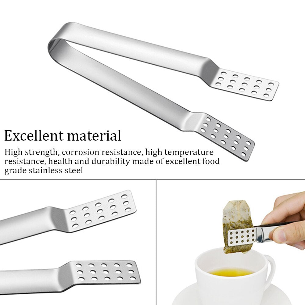 Stainless Steel Tea Bag Tongs with Draining Holes by HitMyNeed