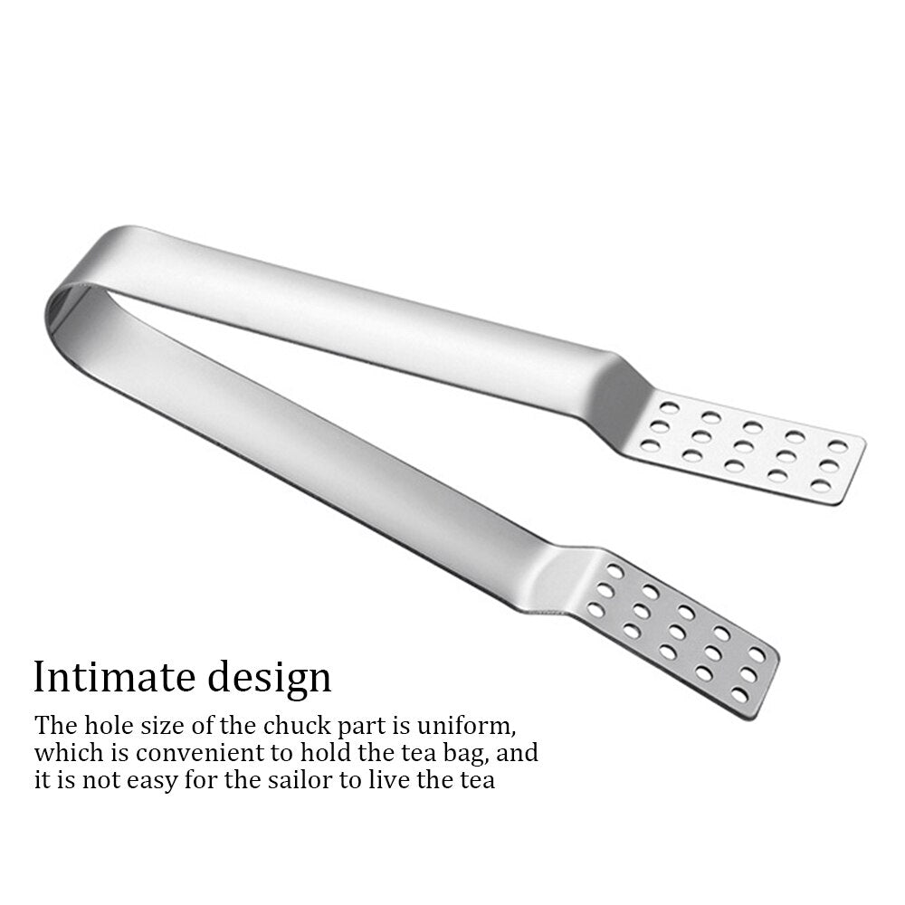 Stainless Steel Tea Bag Tongs with Draining Holes by HitMyNeed