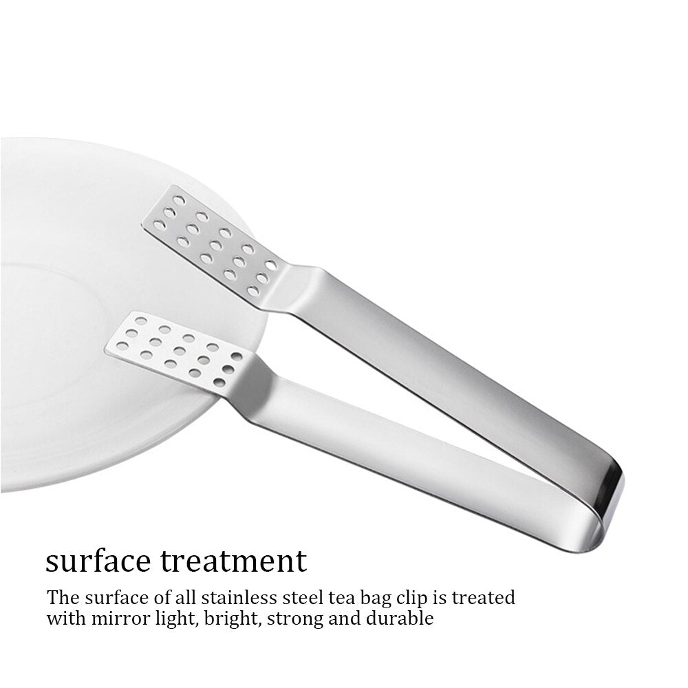 Stainless Steel Tea Bag Tongs with Draining Holes by HitMyNeed
