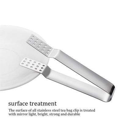 Stainless Steel Tea Bag Tongs with Draining Holes by HitMyNeed