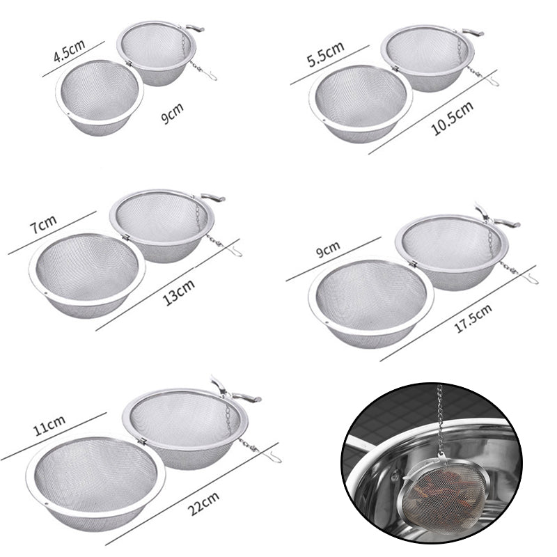 Stainless Steel Tea Ball Strainers Set of 3 11cm by HitMyNeed