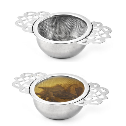 Stainless Steel Tea Strainer with Drip Bowl by HitMyNeed