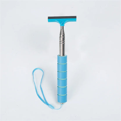 Stainless Steel Telescopic Car Rearview Mirror Wiper blue by HitMyNeed