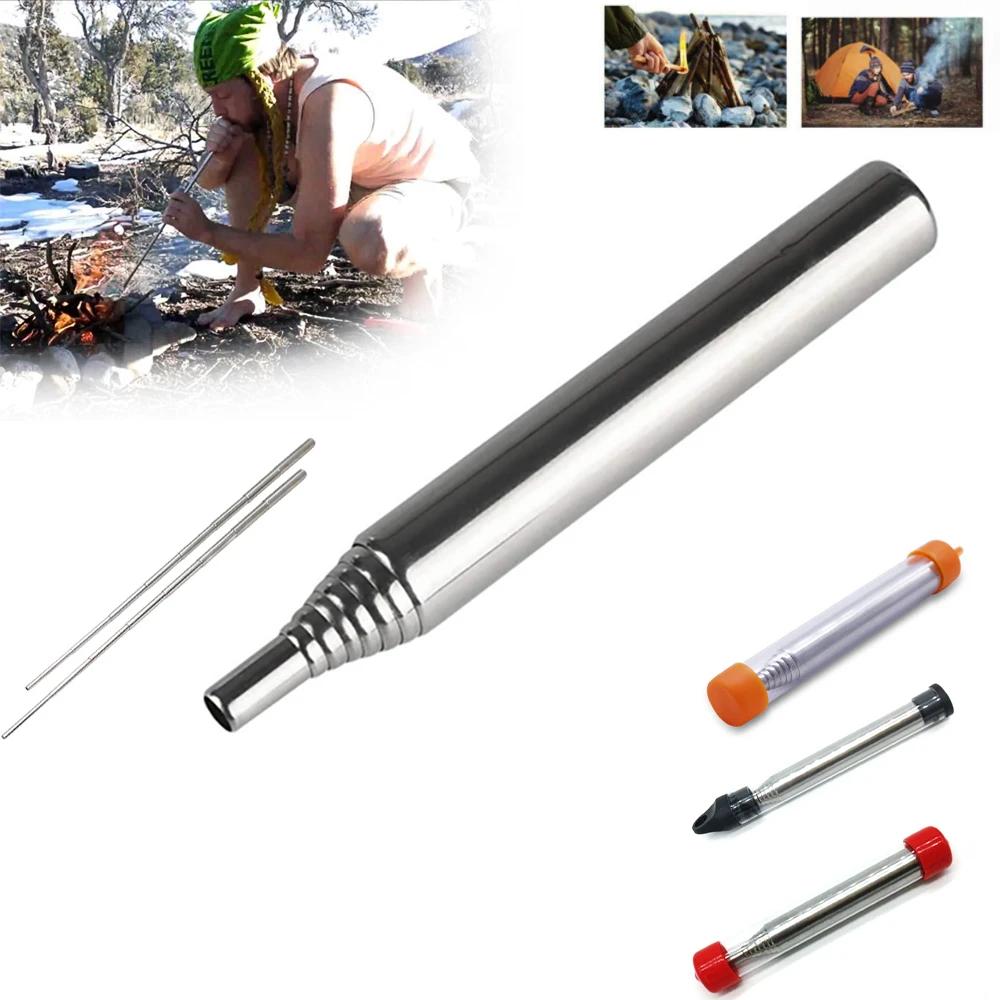 Stainless Steel Telescopic Fire Blower Tube 9.5-49.5cm by HitMyNeed
