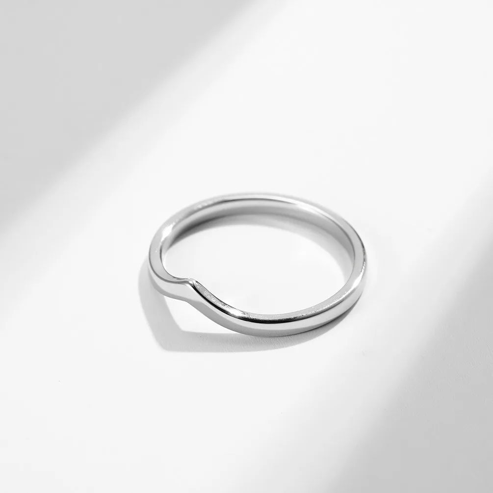 Stainless Steel Thin V Shaped Stacking Ring by HitMyNeed