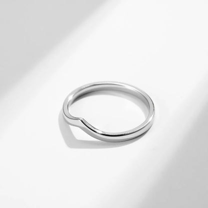 Stainless Steel Thin V Shaped Stacking Ring by HitMyNeed