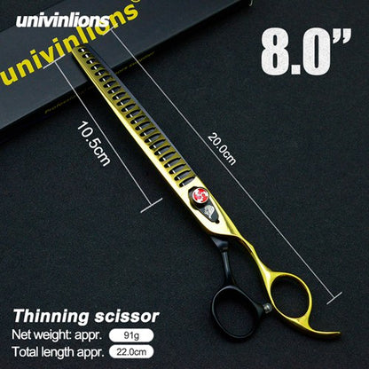 Stainless Steel Thinning Shears for Dog Grooming gold by HitMyNeed