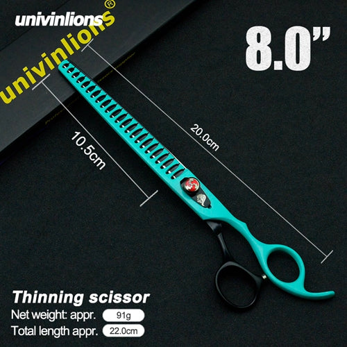 Stainless Steel Thinning Shears for Dog Grooming light-green by HitMyNeed