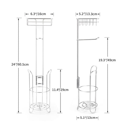 Stainless Steel Toilet Paper Holder Stand by HitMyNeed