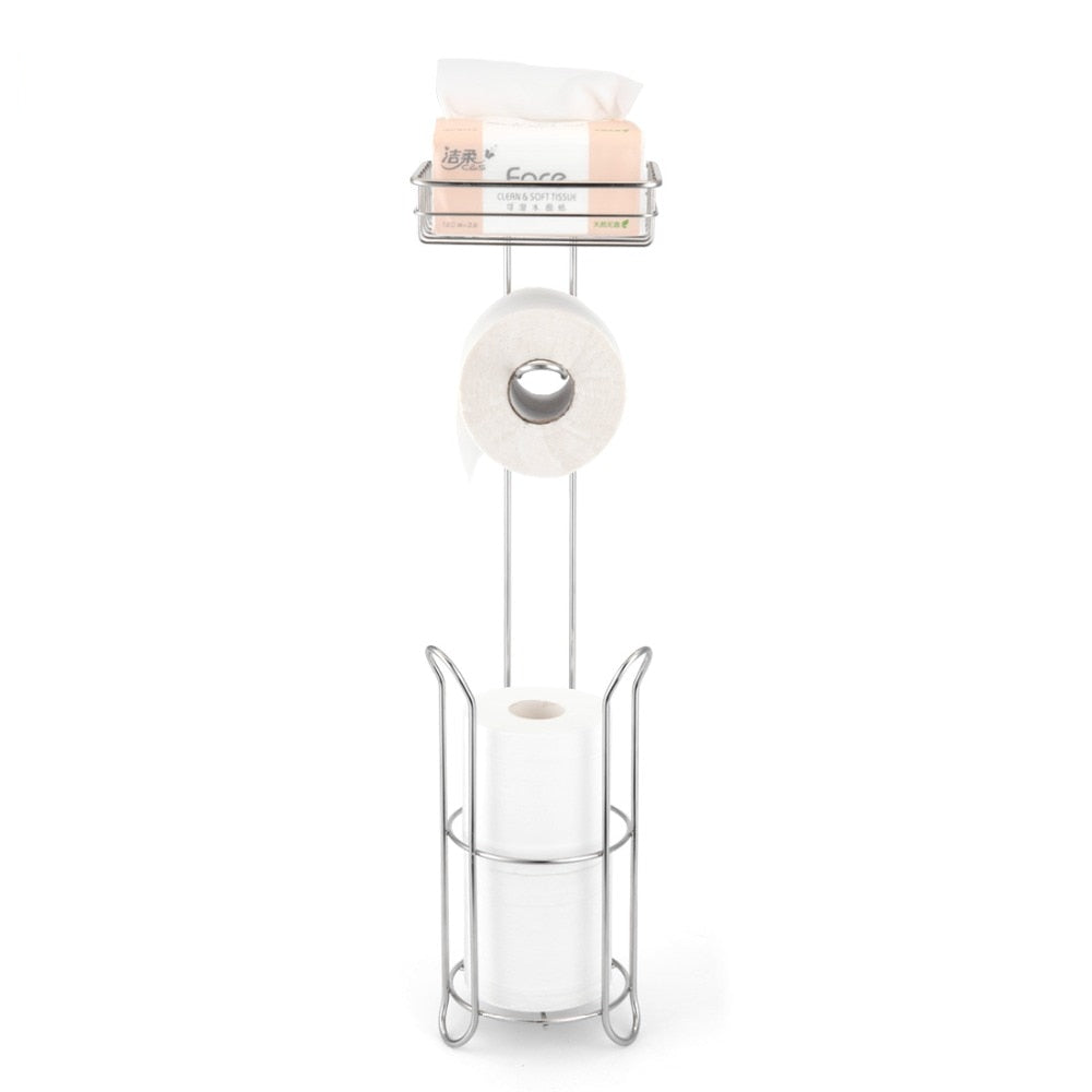 Stainless Steel Toilet Paper Holder Stand by HitMyNeed