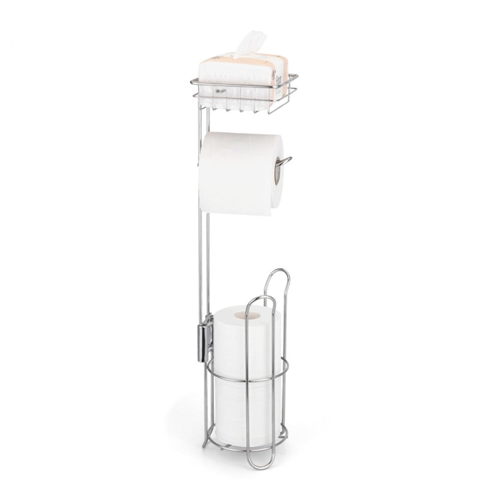 Stainless Steel Toilet Paper Holder Stand by HitMyNeed