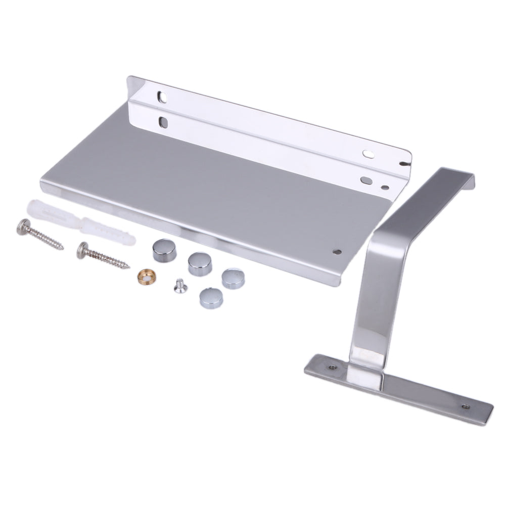 Stainless Steel Toilet Paper Holder with Shelf by HitMyNeed
