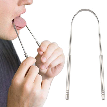 Stainless Steel Tongue Scraper for Oral Hygiene by HitMyNeed