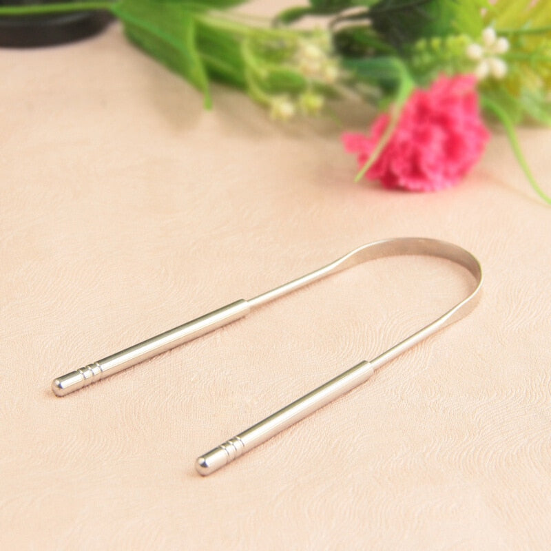 Stainless Steel Tongue Scraper for Oral Hygiene by HitMyNeed