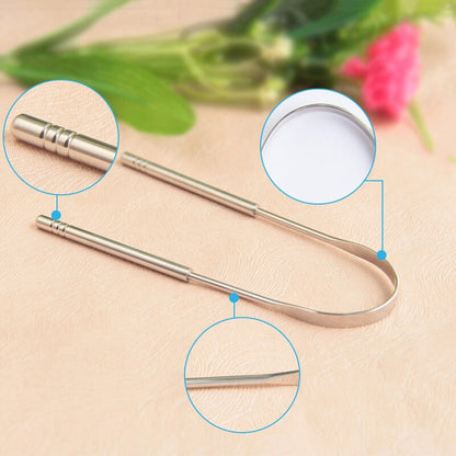 Stainless Steel Tongue Scraper for Oral Hygiene by HitMyNeed