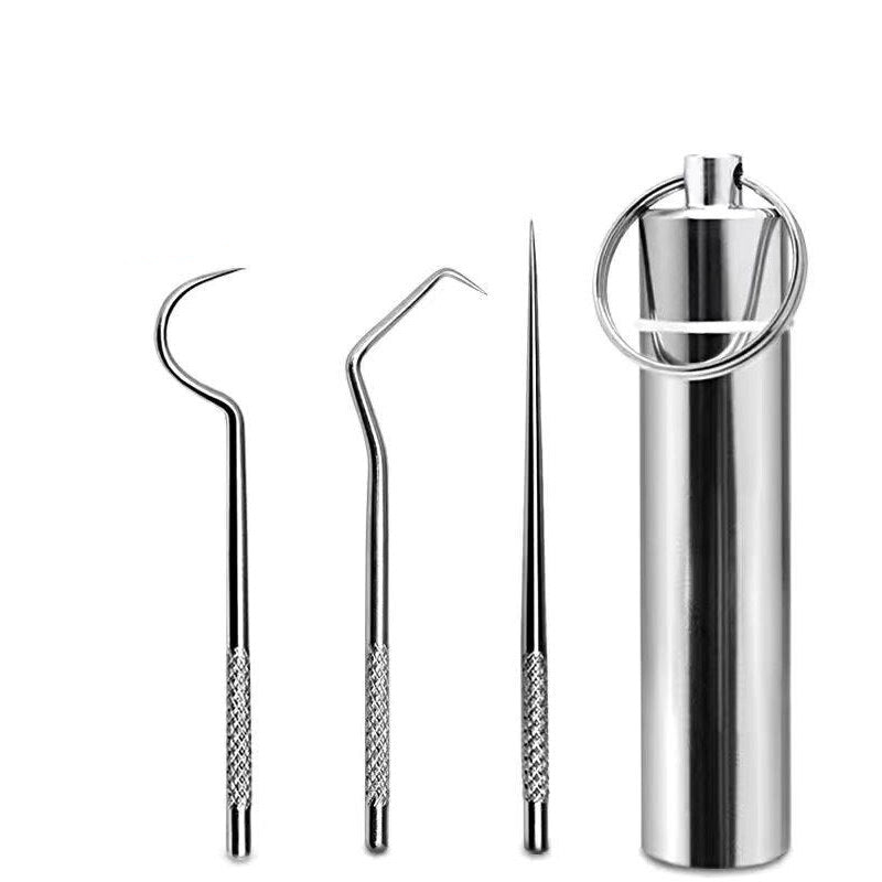 Stainless Steel Toothpicks with Travel Case by HitMyNeed