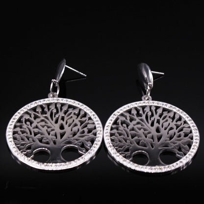 Stainless Steel Tree of Life Drop Earrings by HitMyNeed