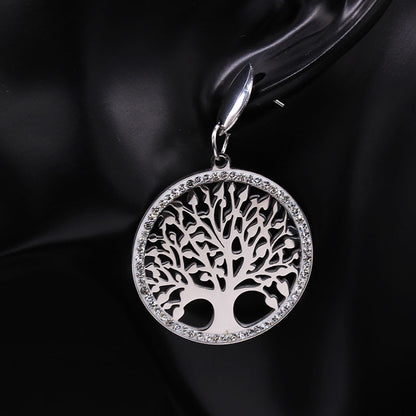 Stainless Steel Tree of Life Drop Earrings by HitMyNeed